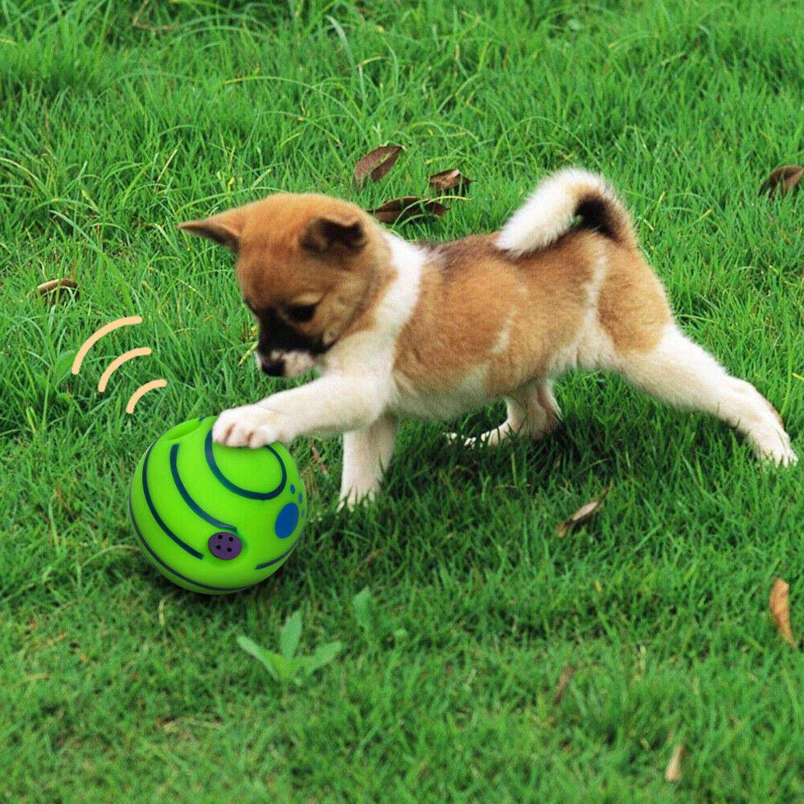 

Pet Dog Ball Shaken Sound Activity Training Squeaky Chew Interactive Toy