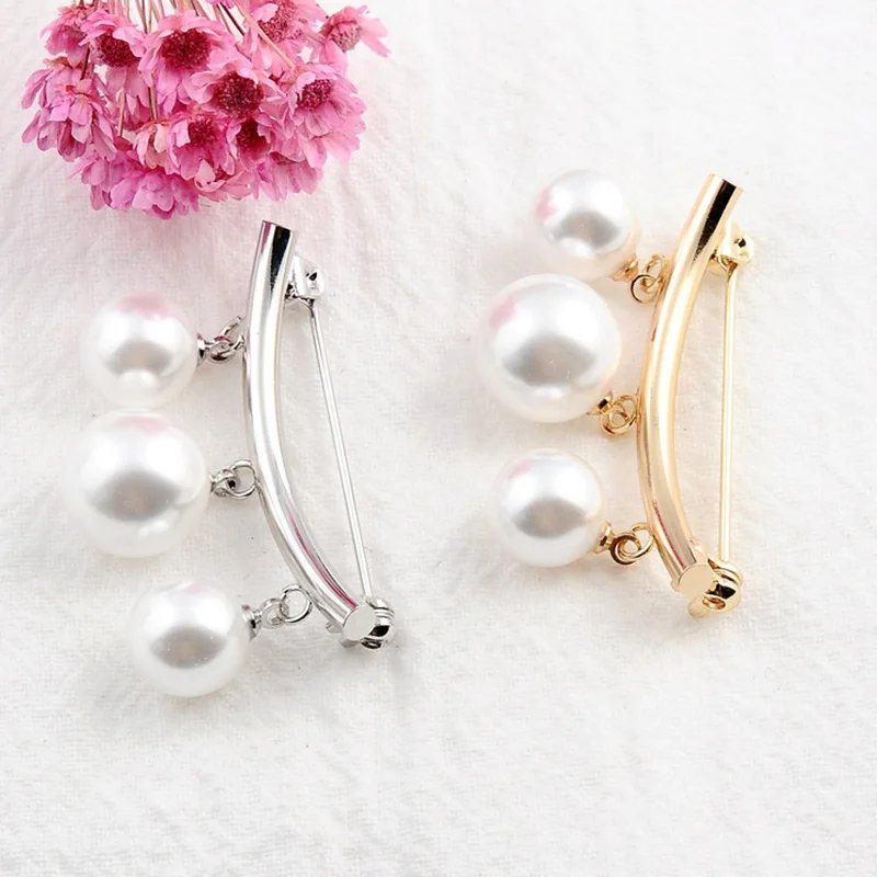 Неподвижная Нескользящая брошь в Корейском стиле простая изогнутая подвесная