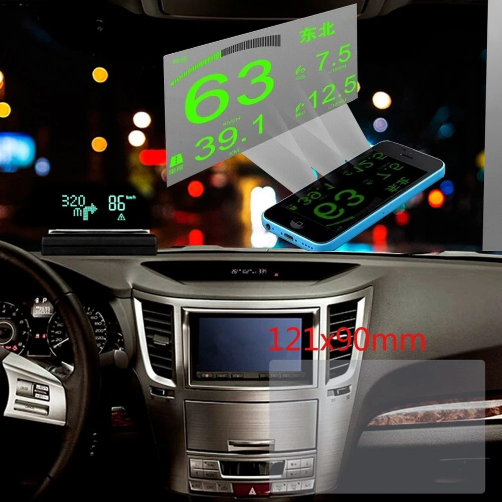 

Display Pet Easy Remove Head Up Reusable Universal Transparent Protective Anti Scratch Car Electronics Reflective Film