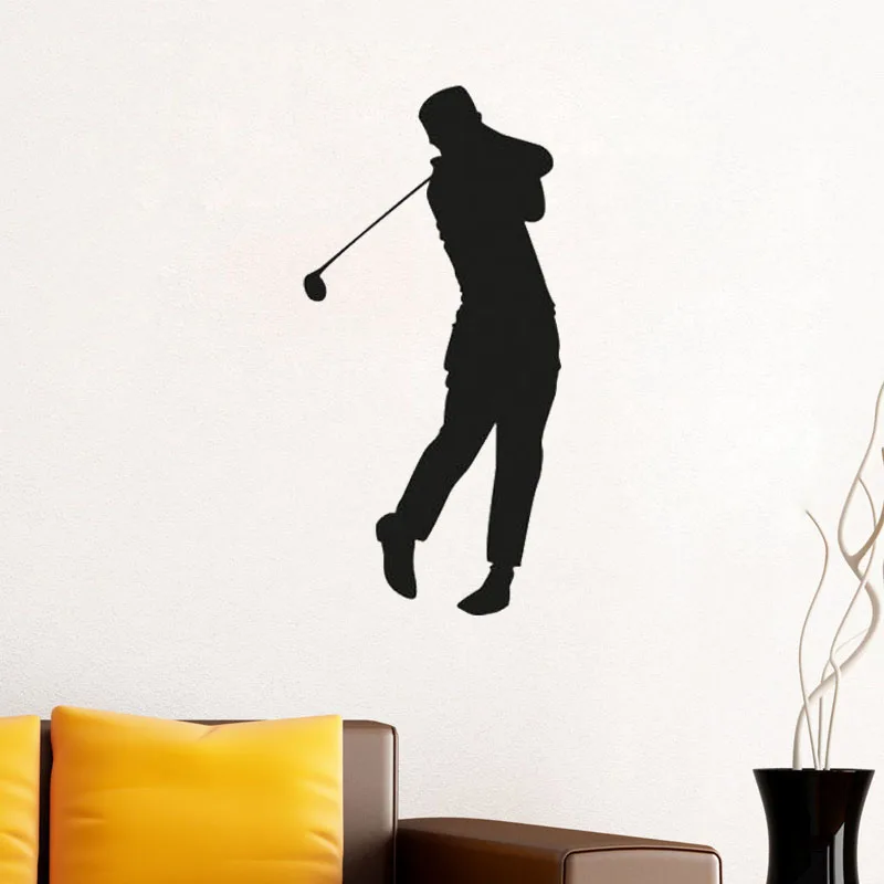 

Гольф плеер стены Стикеры наклейки на стену-Спорт Съемный Wall Art Водонепроницаемый виниловые Home Decor Гостиная Спальня украшения