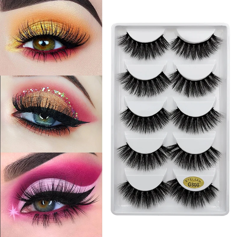 SHIDISHANGPIN Mink Eyelashes Natural 3d Lashes Beauty Essentials False Makeup Tools Maquiagem | Красота и здоровье