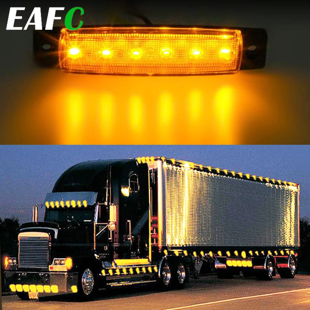 6LED универсальный грузовик прицеп пикап боковые габаритные индикаторы