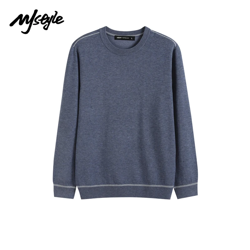 

MJstyle 2021 Men's Vintage Casual Blue Sweater Knit Pullovers 721720004