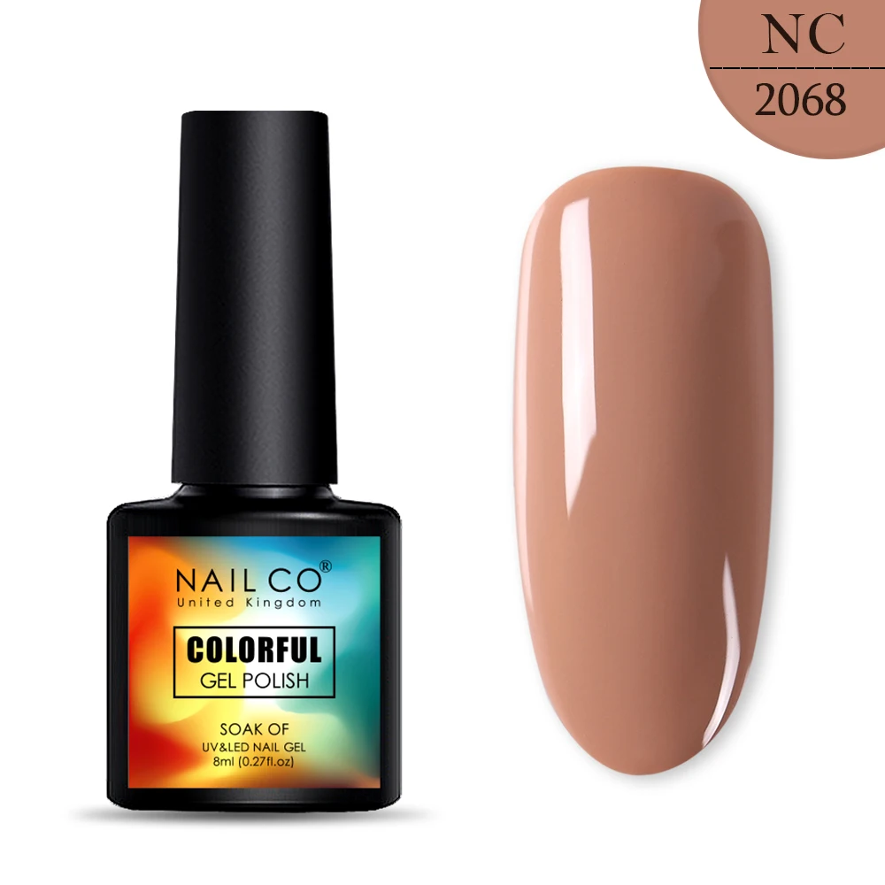 2068 NAILCO, новинка, 8 мл, 130 цветов, светодиодный Гель-лак для ногтей УФ гель для ногтей, салонный домашний лак, Гель-лак, гибридный, впитывающий - Цвет: 2068