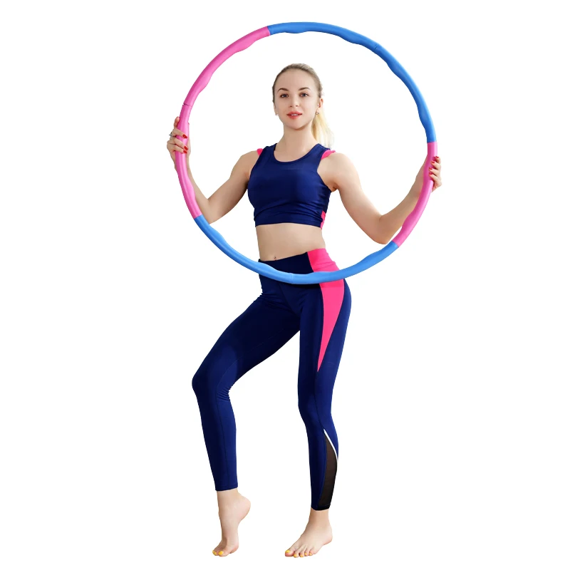 Фитнес спортивный обруч съемный пенопластовый для взрослых Гимнастический