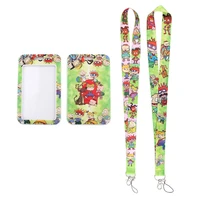 md236 dmlsky cartoon necklack lanyard key gym strap multifunction mobile phone decoration with card holder cover for fans
