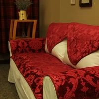 red plush leather sofa towel sofa mat jacquard non slip luxury sofa cover four seasons free shipping