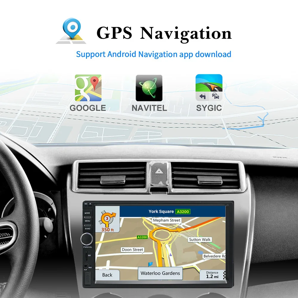 2Din автомобильный мультимедийный плеер универсальный 2G + 32G Авто Радио Стерео