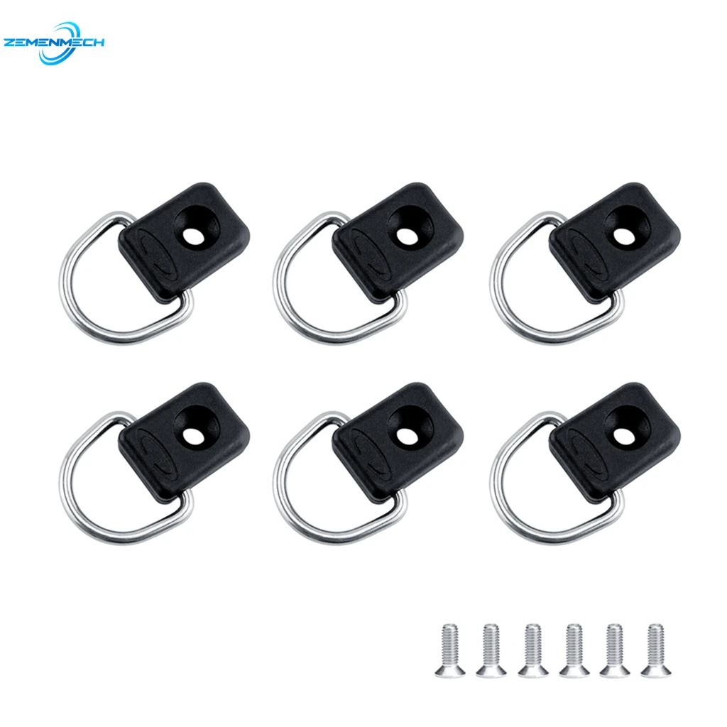

6PCS Kayak D Rings Fitting Outfitting Fishing Rigging Bungee Kit Accessory Boat Canoe Rowing Deck Loop Mounting Tie Down Kit