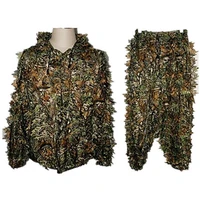 1 set outdoor women men 3d leaves lightweight hooded leaf camouflage hunting suit gaming professional hidden clothing