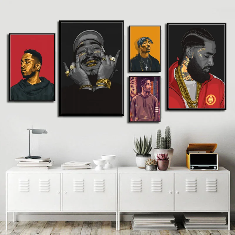G195 художественный Декор Кендрик Ламар 2PAC J Cole популярная звезда рэпера в стиле