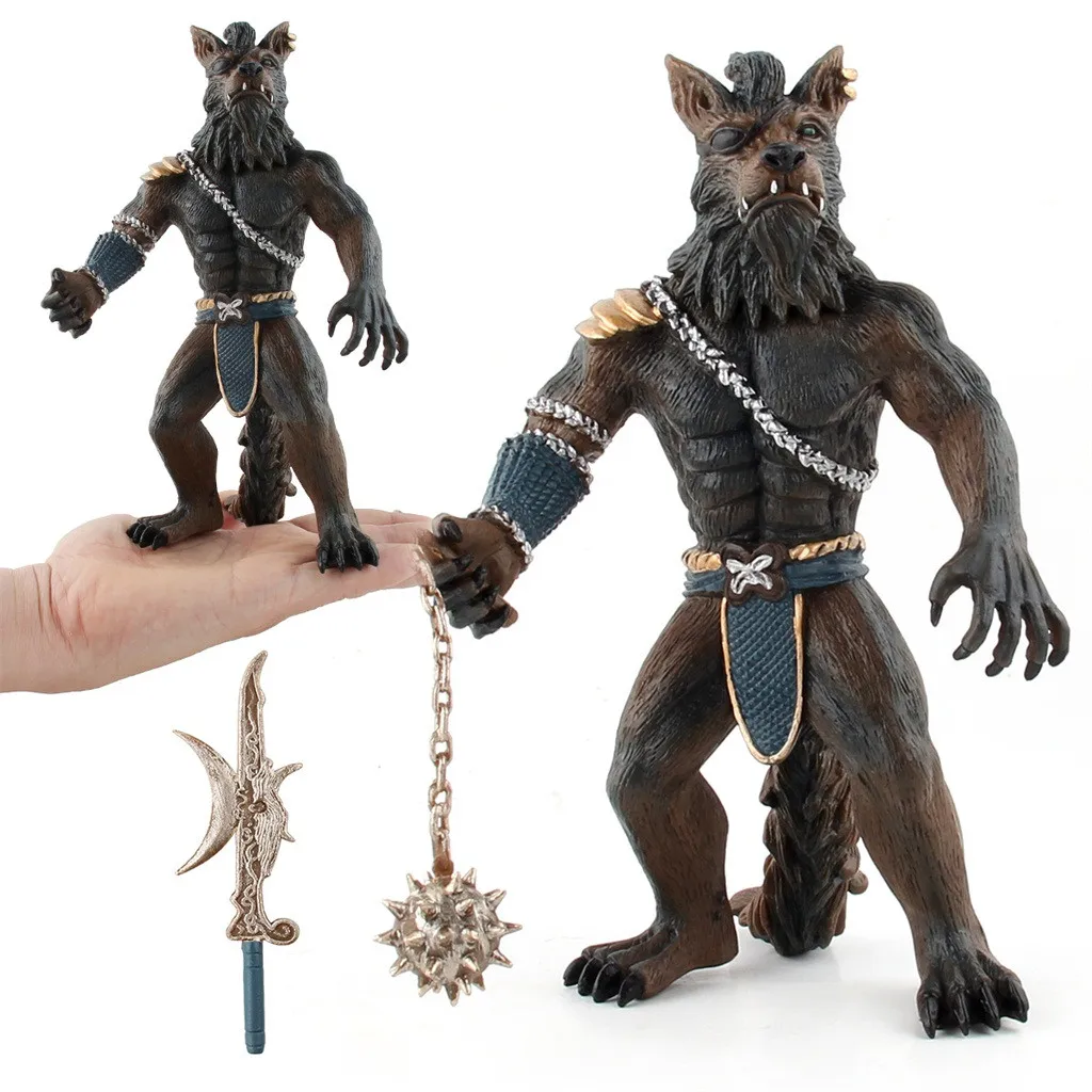 Искусственные фигурки Werewolf модель воина аниме игрушки детские подарки джунгли