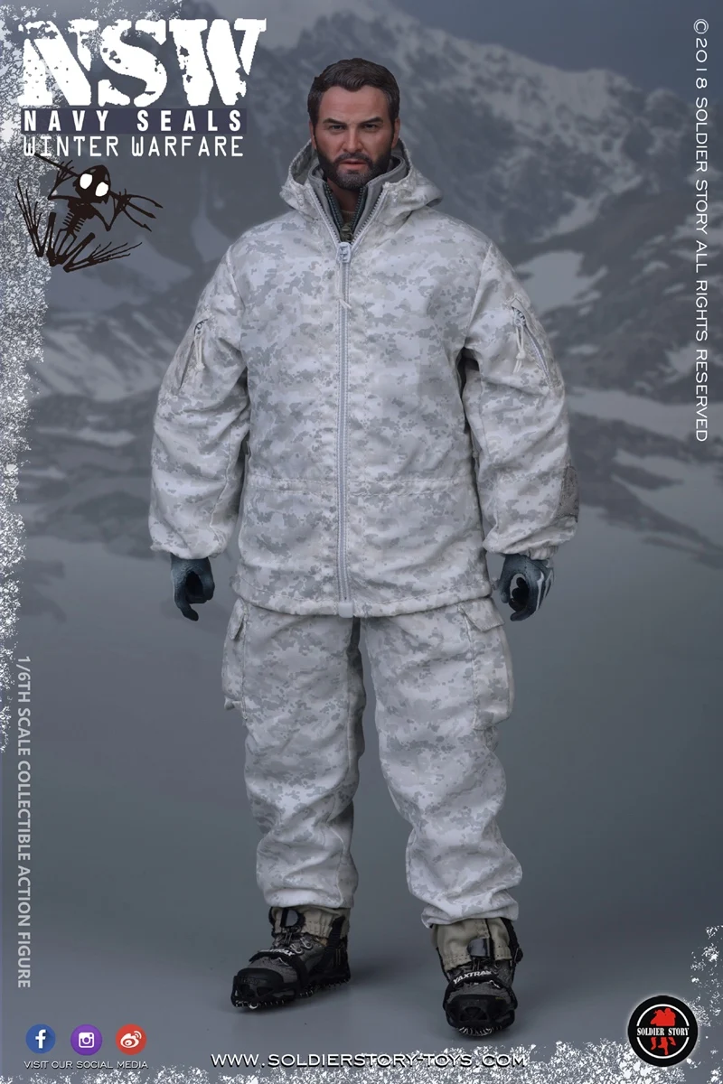 Экшн-фигурка солдатика история SS109 США NSW ВМС котики зимняя война MARKSMAN 1/6 | Игрушки