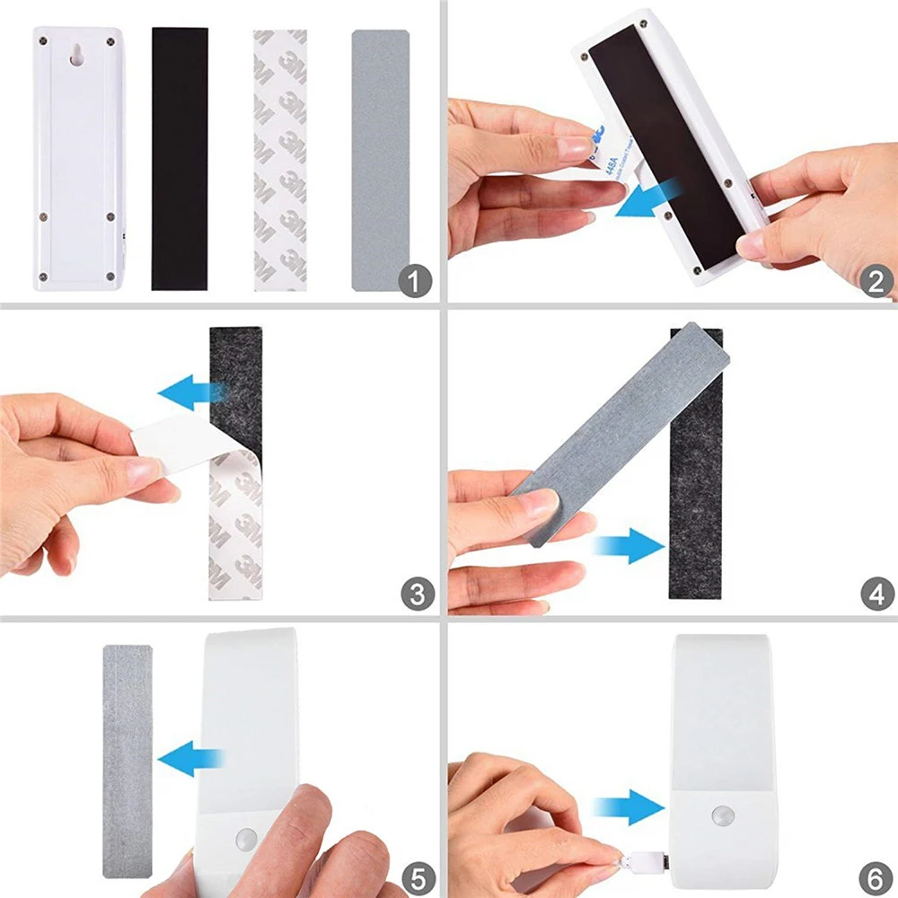 Индукционный ночник с 12 светодиодами и датчиком движения светильник