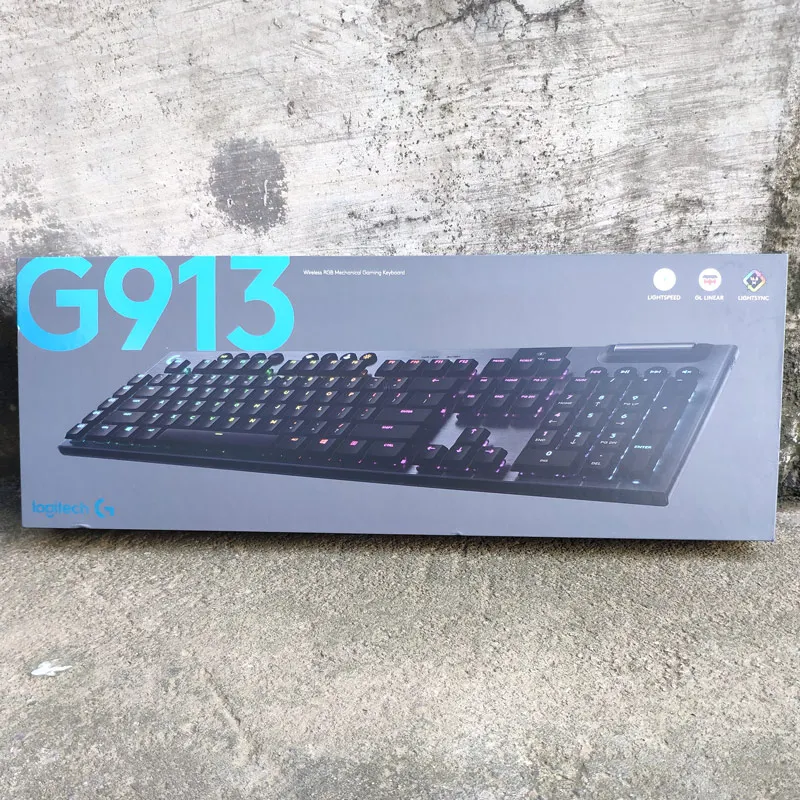Logitech G913 полная английская версия Беспроводная полноразмерная RGB подсветка