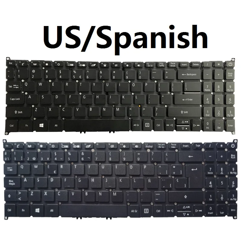 US/SP/tastiera spagnola del computer portatile per Ace Swift 3 SF315-51 SF315-51G N17P4 N18Q13 N19C1