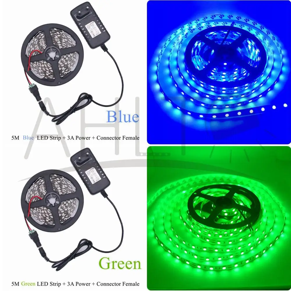 

DC 12V SMD 5050 Neon Led Strip White Warm Red Blue Yellow Green Connector Female Waterproof Home TV Household Decorative Lights