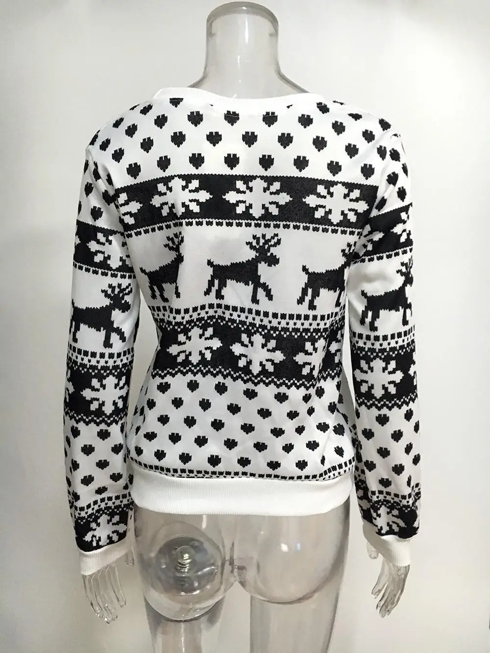 Модный Рождественский пуловер с рисунком оленя женский свитер зимний популярный