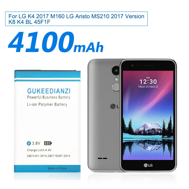 GUKEEDIANZI 4100 мА/ч BL 45F1F телефон Батарея для LG K4 2017 M160 Aristo MS210 версия K8 Замена