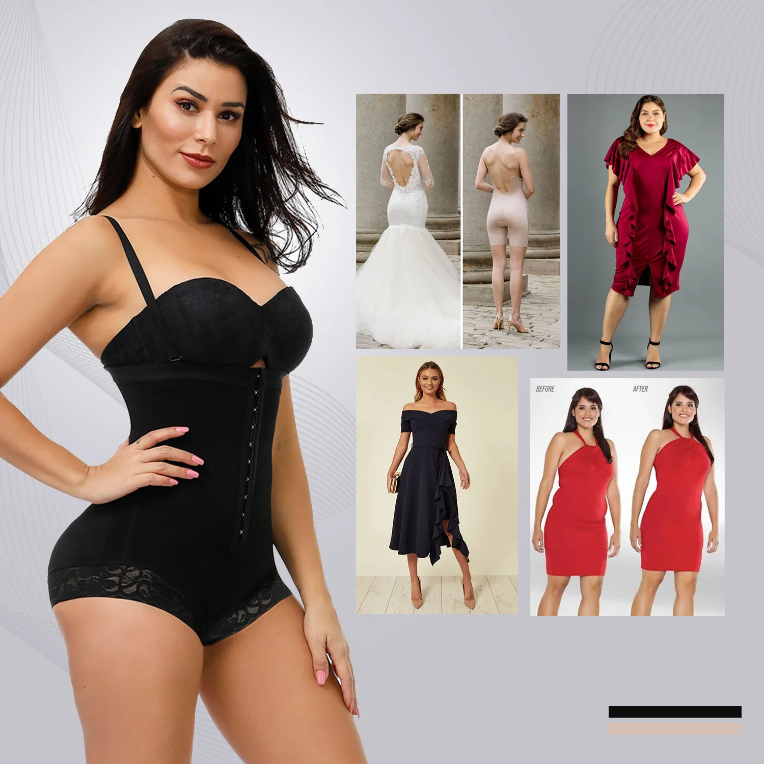 Женский корсет для коррекции фигуры приклада Подтяжка живота подтяжка нижнего