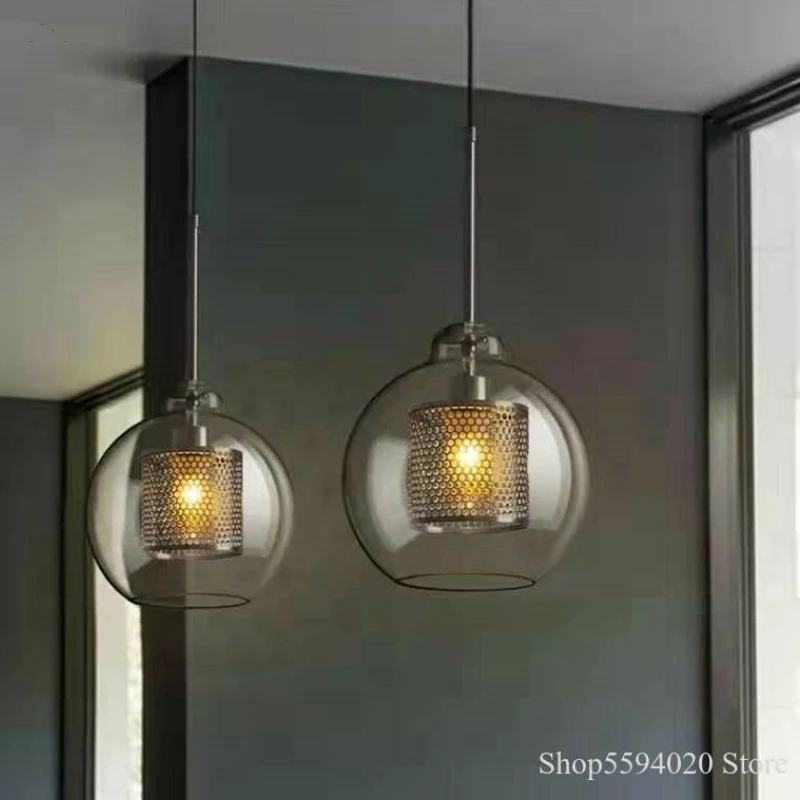 Скандинавский Ретро промышленный стеклянный подвесной светильник в стиле