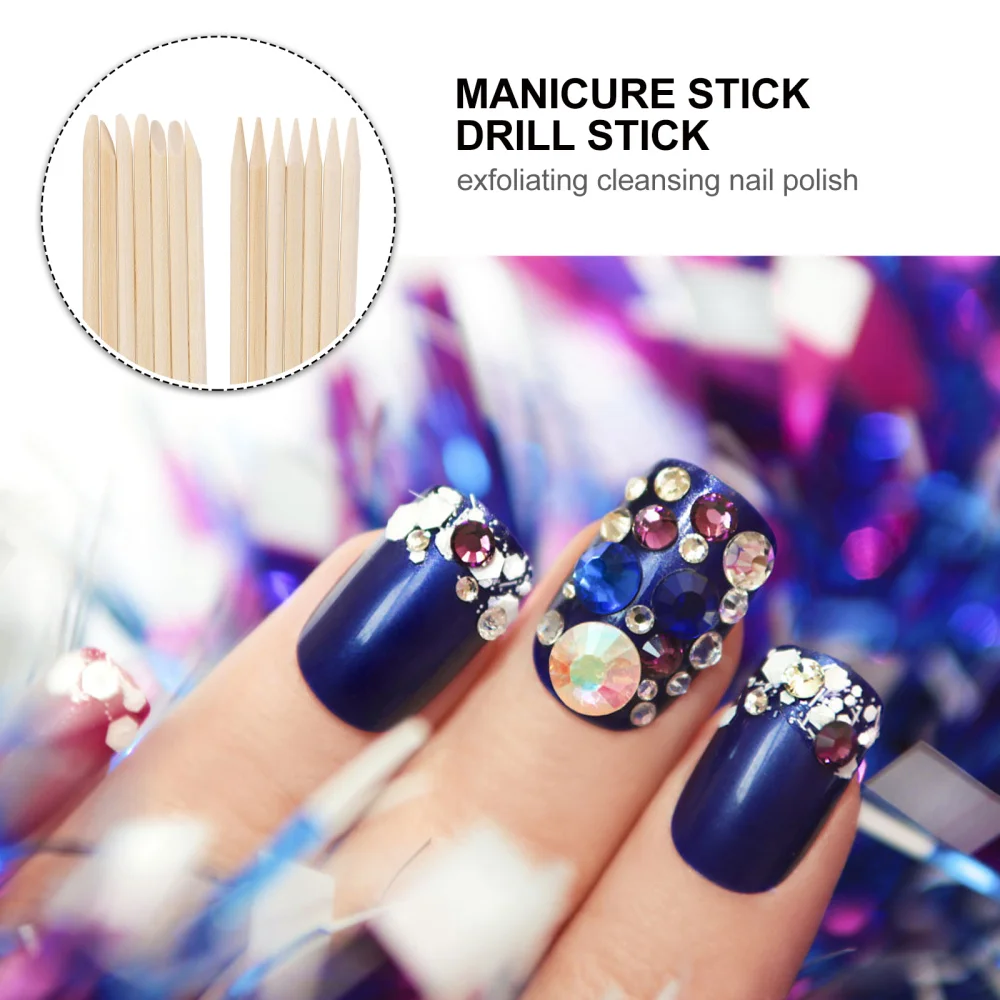 

200pcs Wood Nail Sticks Double Sided Natural Manicure Accessory for