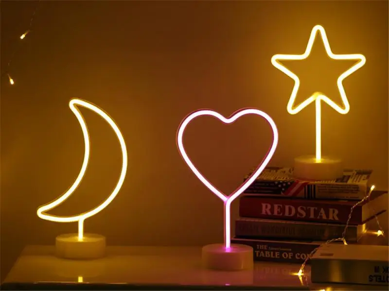 

2021 LED Neon Light Hello Wall Art Sign Bedroom Decoration Xmas Birthday Gift Wedding Party Wall Hanging Neon Lamp Home Decor