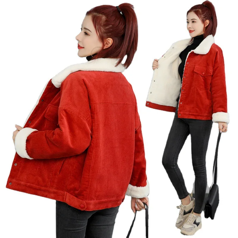 

Faux Fur Coat Winter Jacket Women 2020 New Single Breasted Faux Lamb Fur Jacket Warm Thick Fashion Loose Plush Ladies Coat Coat