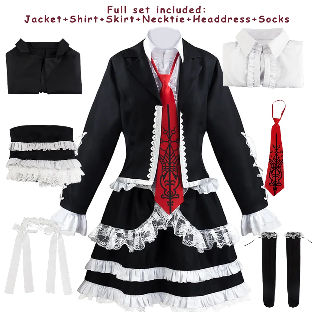 6 шт. аниме Косплей Ясухиро Taeko Celestia Ludenberg костюм Джек рубашка юбка галстук