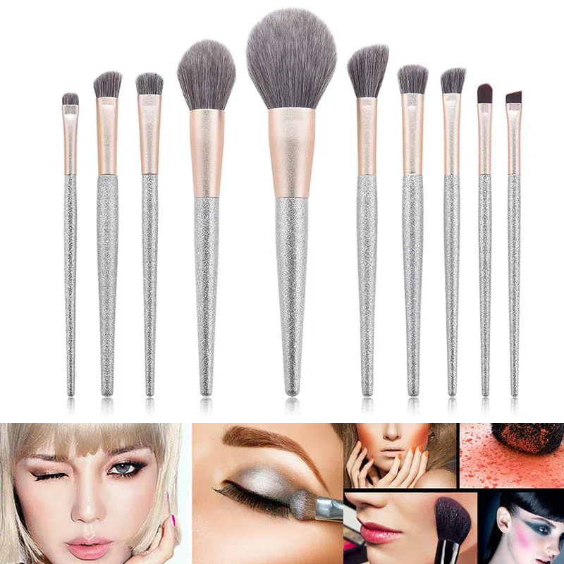 

10Pcs Makeup Brushes Face Cosmetics Foundation Powder Blush Makeup Brush for Women pincel de maquiagem