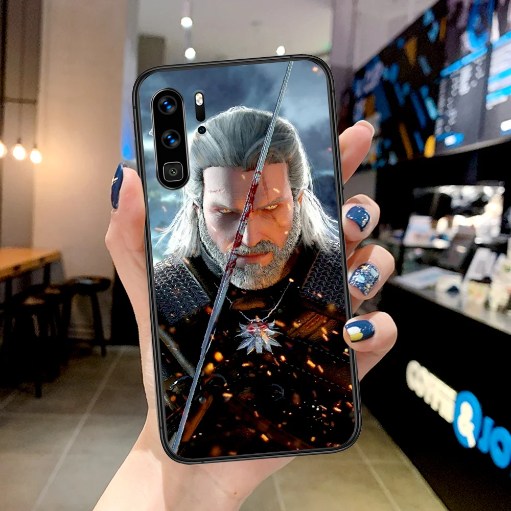 

Game witchers Phone Case For Huawei P Mate Smart 10 20 30 40 Lite Z 2019 Pro black Waterproof Trend Shell Luxury Coque Painting