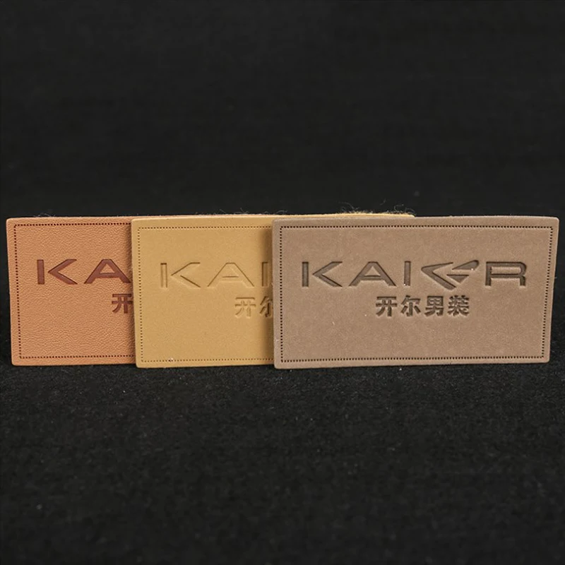 Кожаные этикетки ручной работы на заказ для заклепок вязания крючком с логотипом