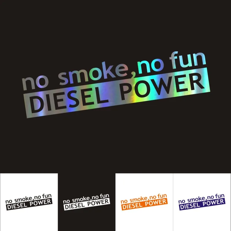 

Fuwo Trading Car Stickers 3D Sticker NO SMOKE NO FUN DIESEL POWER Car Styling Decal Car Motorcycles Reflective Custom Sticker