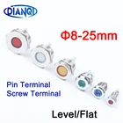 1 шт 8 мм 12 мм 16 мм 19 мм 22 мм 25 мм Водонепроницаемый металлический светодиодный Предупреждение сигнальная светового Индикатора лампы Пилот провода 3V 5V 6 в, 12 В, 24 В постоянного тока, 110V 220V