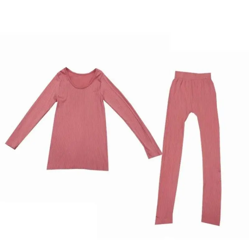 Осенне-зимние пижамные комплекты бесшовное эластичное термобелье для тела