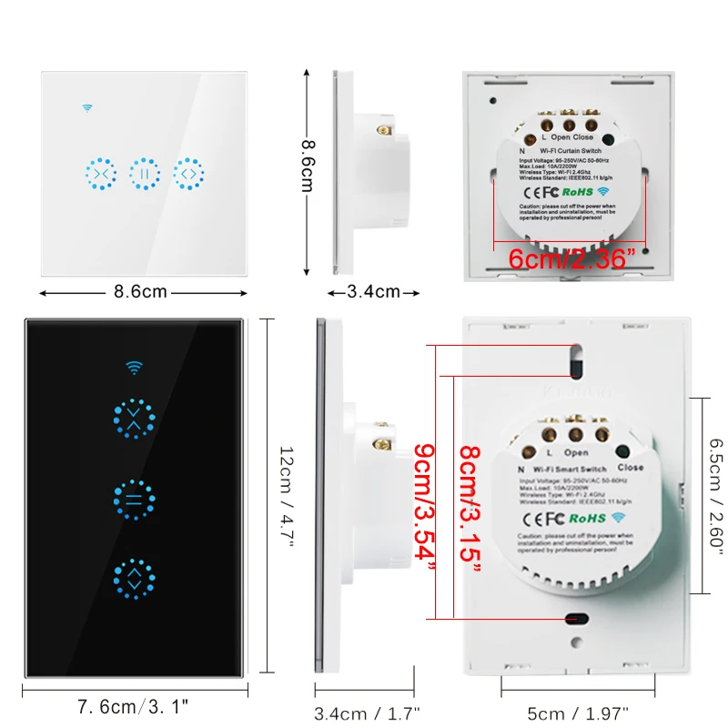 

eWeLink WiFi Smart Curtain Blind Switch for Roller Shutter Electric Cutain motor motorized blinds Voice Control by Alexa