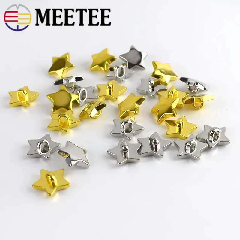100 шт. 15 мм Высокая класс ультрафиолетовое Гальванопокрытие звезды Пластик