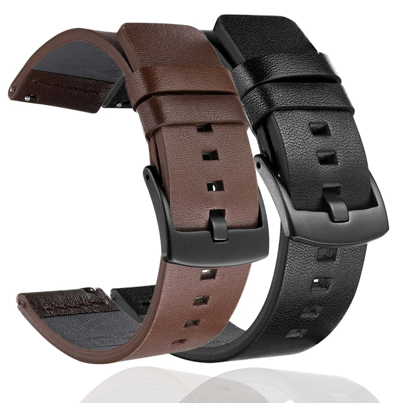 Сменный ремешок для часов Xiaomi Huami Amazfit GTR 47 42 мм кожаный браслет наручный