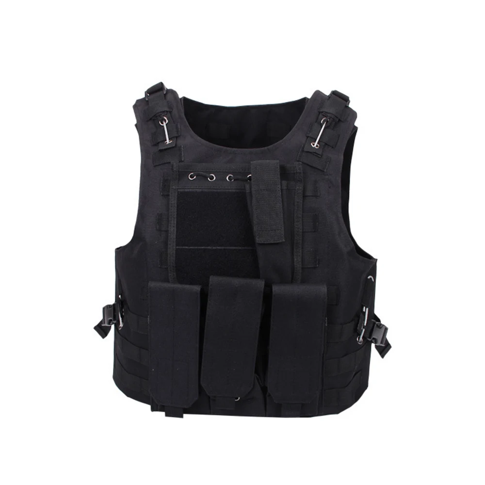 Black Страйкбол военный тактический жилет Molle боевой штурмовой плиты Перевозчик жилет охотничий жилет с Mag мешками для охоты на открытом воздухе жилеты - Цвет: Black