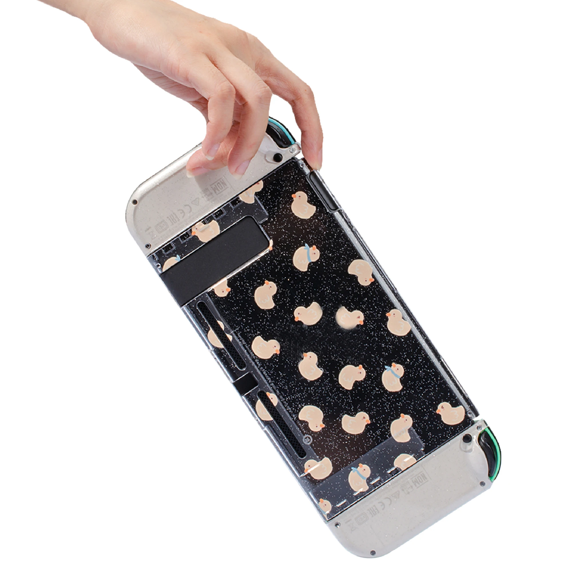 

Cat Dog Duck Sakura Glitter Hard Case Protective Cover Transparent Bling Shell for Nintend Switch NS Joy-Con Crystal Protector