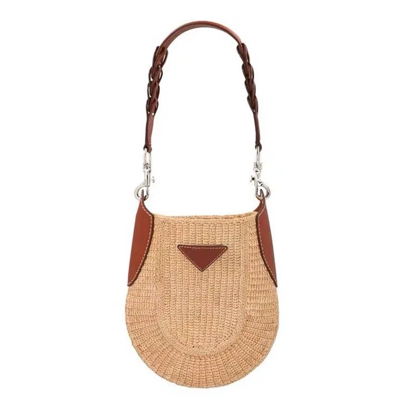 

Rattan Woven Women's Straw Bag Hand-woven Straw Bag Messenger Bag Shoulder Bag Seaside Vacation Bag Summer Beach Totes
