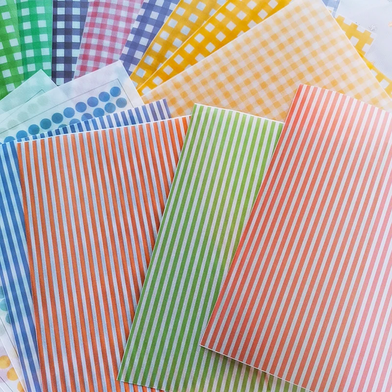 12 шт. в упаковке Винтаж Цвет рисунком клетку и горох основные калька Бумага
