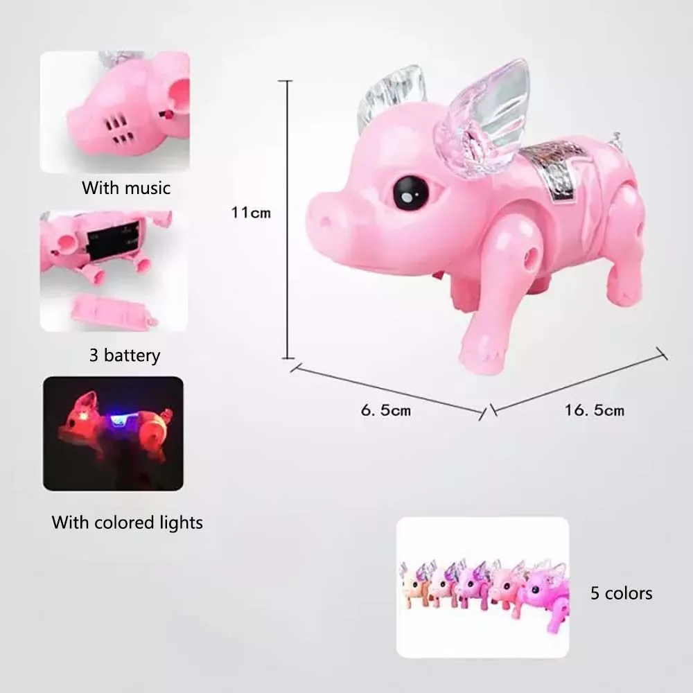 

Children's New Exotic Toys Electric Leash Cute Pigs Will Walk Luminous Music Baby Learning Toys Parent-child Interaction 088