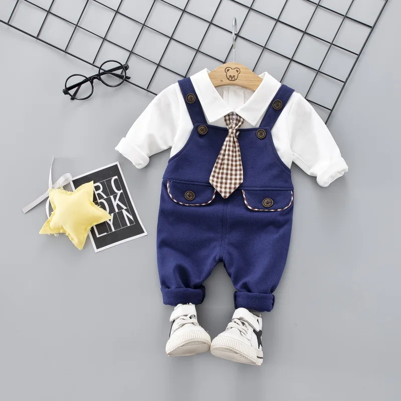 Дети в 2019 году новый весенне-осенний комплект одежды Модная хлопковая рубашка