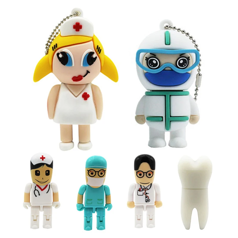 

TEXT ME cartoon 128G tooth Dental nurse doctor dentist model usb 2.0 usb flash drive 4GB 8GB 16GB 32GB 64GB pendrive