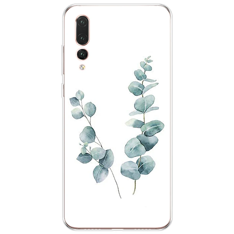 Watercolor plants with flowers Cover Soft Silicone TPU Phone Case For Huawei P9 P10 P20 PLUS P8 P30 lite PRO | Мобильные телефоны и