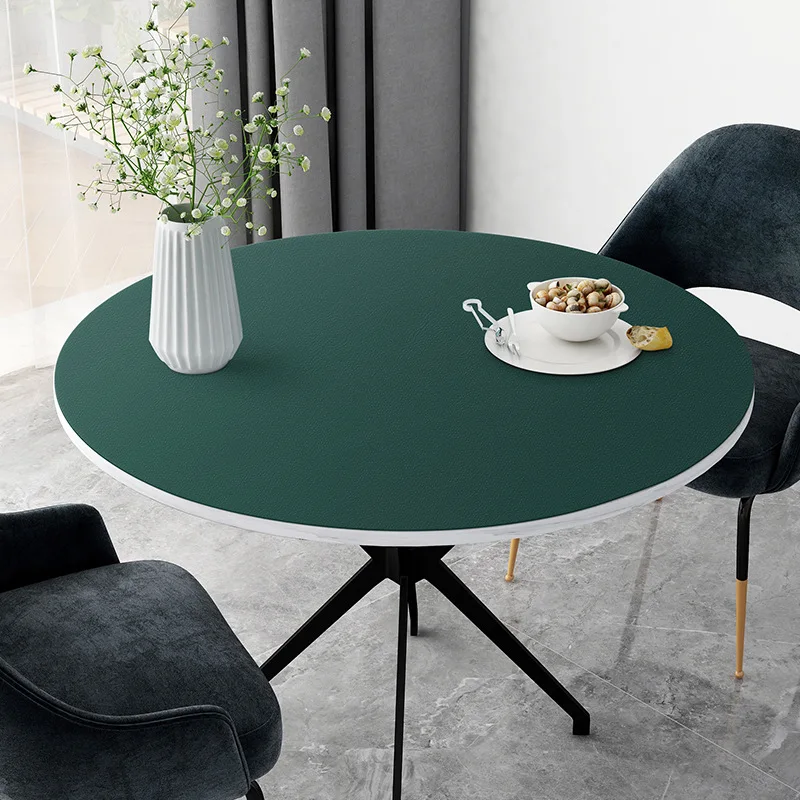 

Tablecloth Round Table Cover Printing Waterproof Oilproof Stretch Tablecloths PVC Dining Table Decor Coffee Table Pad