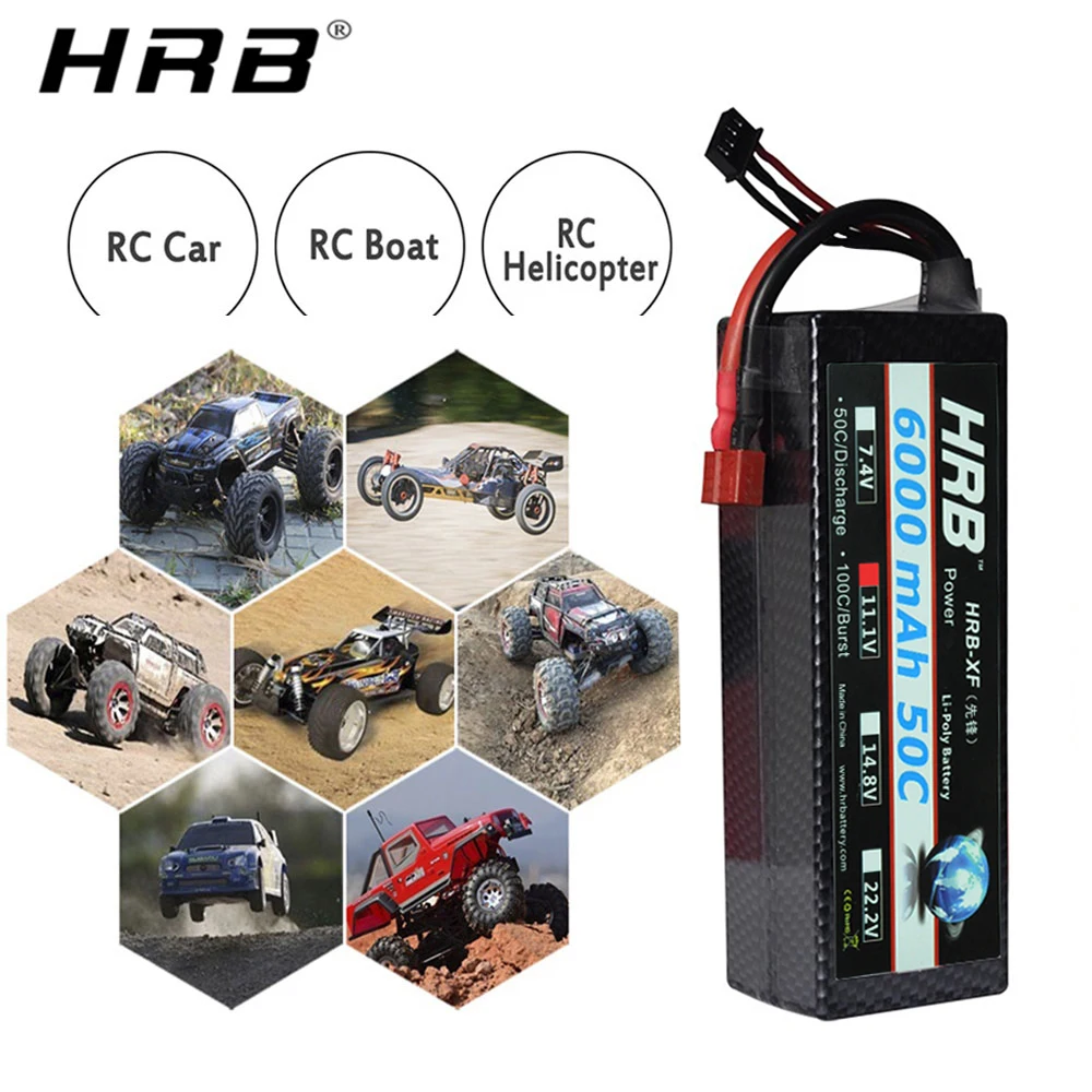 аккумулятор hrb lipo 2s 3s 4s 6s 6000 мач 3300 мач 4000 м