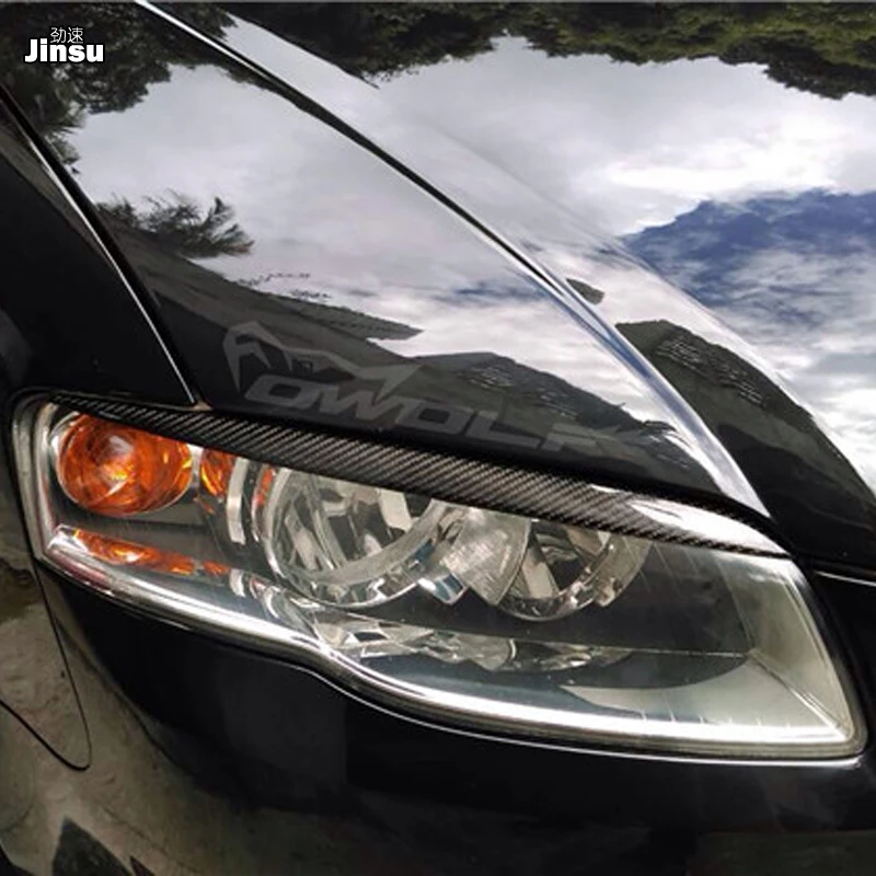 Автомобильный Стайлинг углеродное волокно гоночные фары накладки на брови