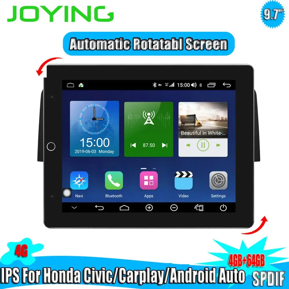 Автомагнитола 9 7 дюймов Android 8 1 Восьмиядерный процессор 4 Гб + 64 ГБ для Honda Civic 2016 2017